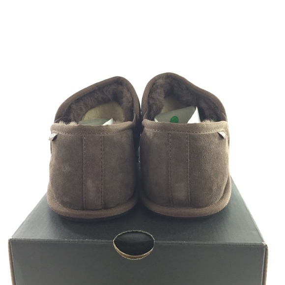 Ugg Mens Chocolate Brown Comfort Slipper Shoes - Picture 4 of 7